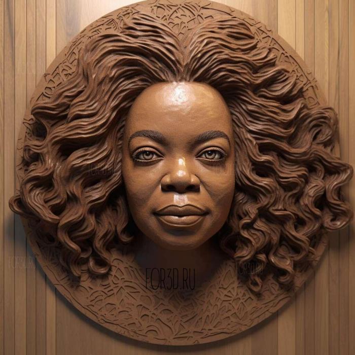 Oprah Winfrey 4 stl model for CNC